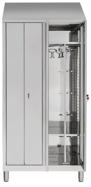 Armadio spogliatoio in acciaio inox biposto a 2+2 ante