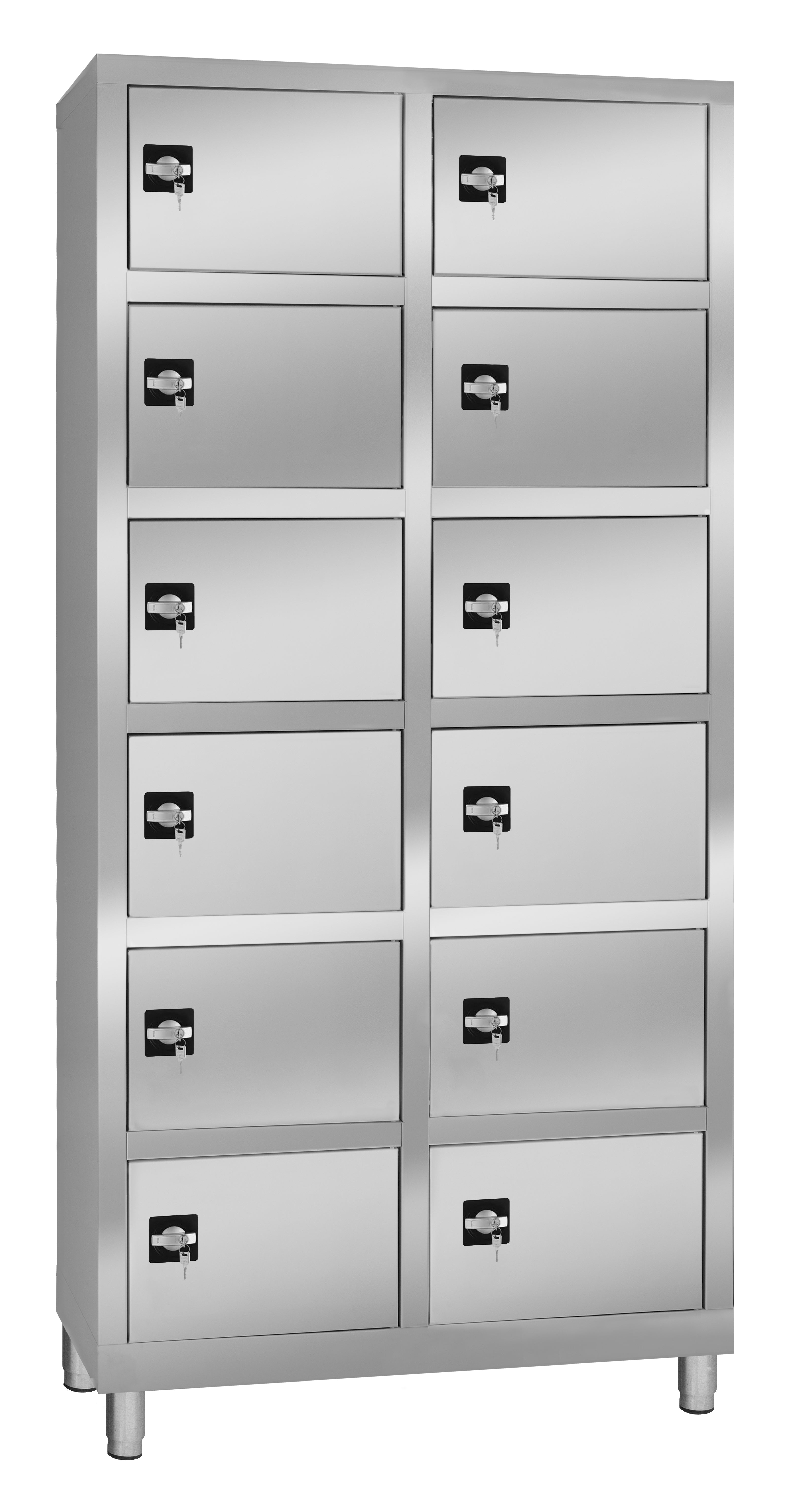 12-door stainless steel filing cabinet