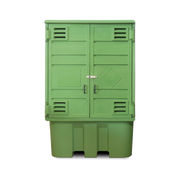 Armadio con vasca di raccolta per cisternette da 1000 Lt