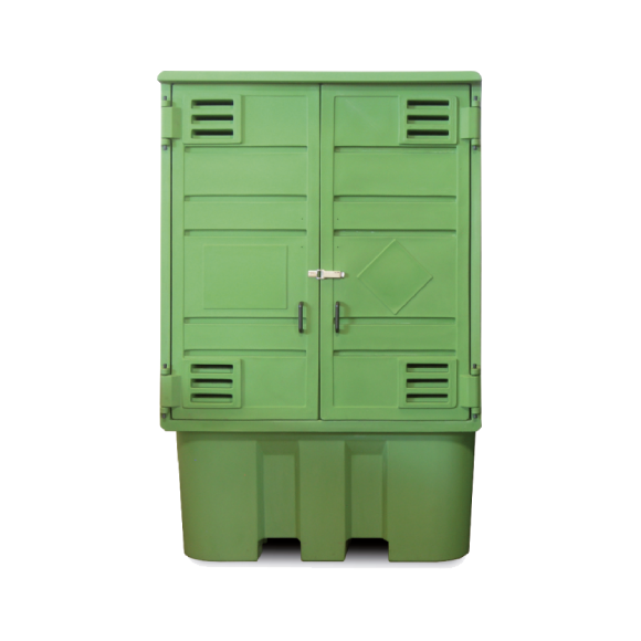 Cabinet with collection tank for 1000 liter cisterns 