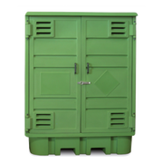 Armadio con vasca di raccolta per 4 fusti da 200 Lt