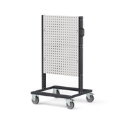 BINCART0704, Carrello con 4 pannelli forati per accessori e ganci