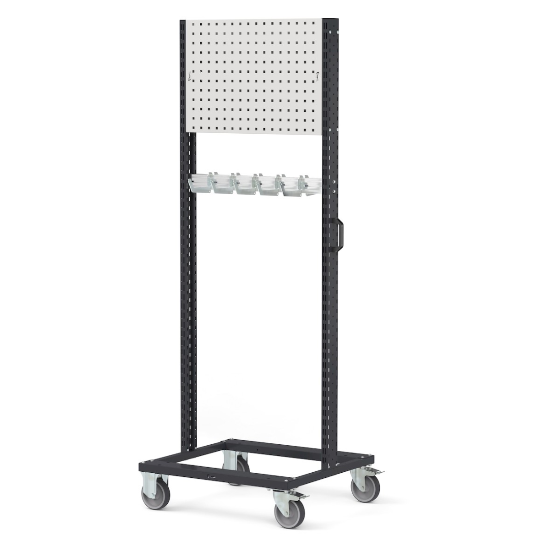 BINCART0706, Carrello per imbracature con pannello forato