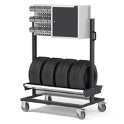 BINCART1007, Carrello porta pneumatici con armadio pensile