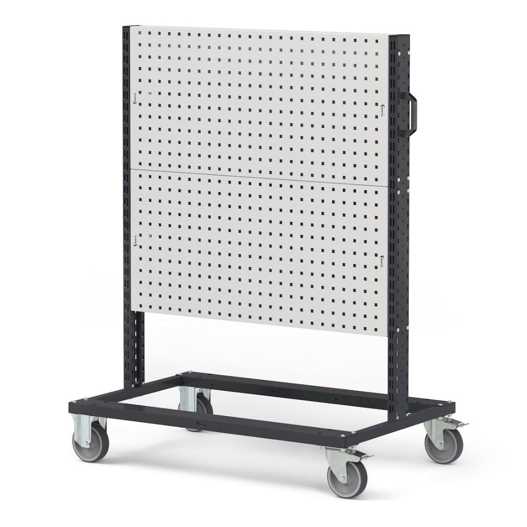 BINCART1008, Carrello con 4 pannelli forati