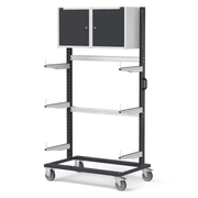 BINCART1013, Carrello rastrelliera con pensili