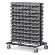 BINCART10, Carrello porta minuteria con 192 cassette a bocca di lupo