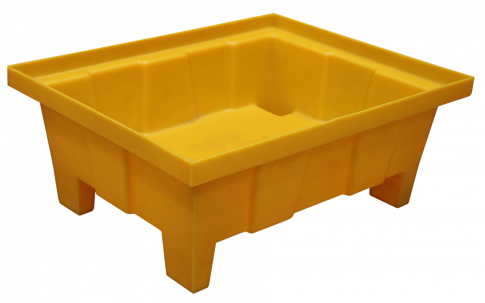 Vasca di raccolta in HDPE con griglia in PP e rialzo per inforcamento - Capacità 70 L
