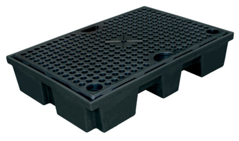 Vasca di raccolta eco-design in HDPE con griglia in HDPE - Capacità 120 L