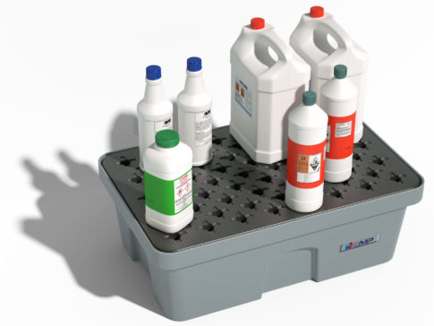 Vasca di raccolta in HDPE con griglia - Capacità 40 L