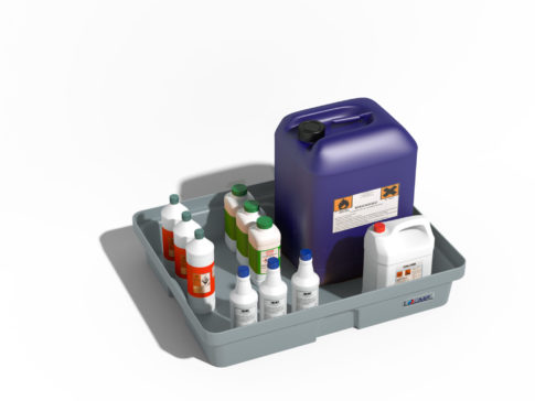Vasca di raccolta in HDPE con griglia - Capacità 60 L