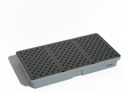 Vasca di raccolta in HDPE con griglia - Capacità 90 L