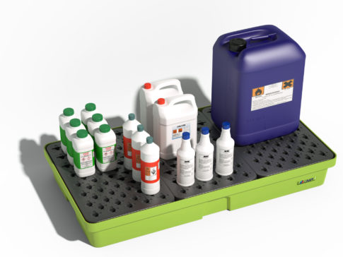 Vasca di raccolta in HDPE con griglia - Capacità 90 L