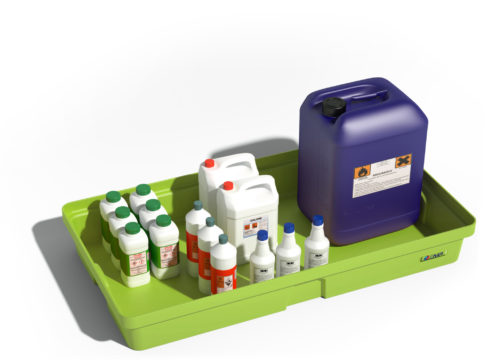 Vasca di raccolta in HDPE con griglia - Capacità 90 L