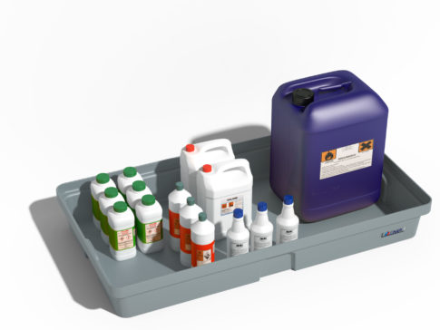 Vasca di raccolta in HDPE con griglia - Capacità 90 L