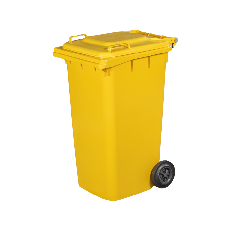 Square bin for separate waste collection with wheels, capacity 240 litres 