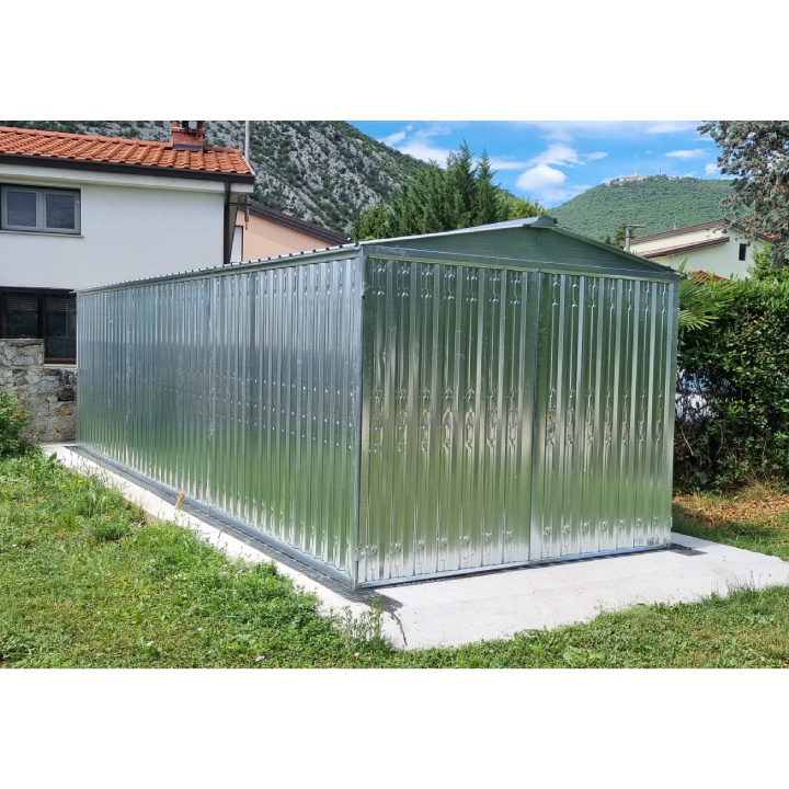 Metal box in galvanized sheet metal with two-door door - 2.55x2.00h m 