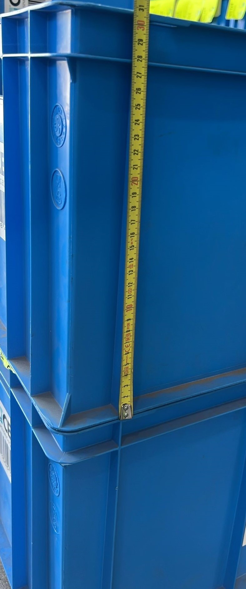 Gebrauchter Polypropylenbehälter mit verstärktem Boden – 600x400x330 mm