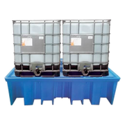 Vasca di raccolta a carico diretto per 2 cisternette IBC