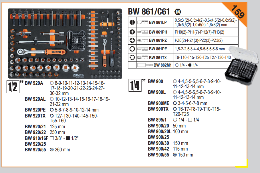 BW C24S Rollschubladenschrank mit sieben Schubladen und einem Sortiment von 295 Werkzeugen 
