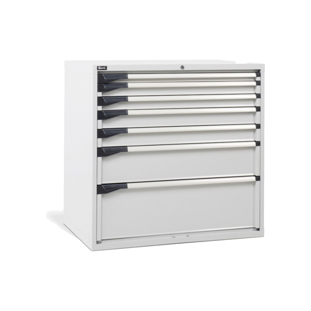 D53A100C01002, Cassettiera da lavoro, 7 cassetti, L1020 x P726 x H1000 mm