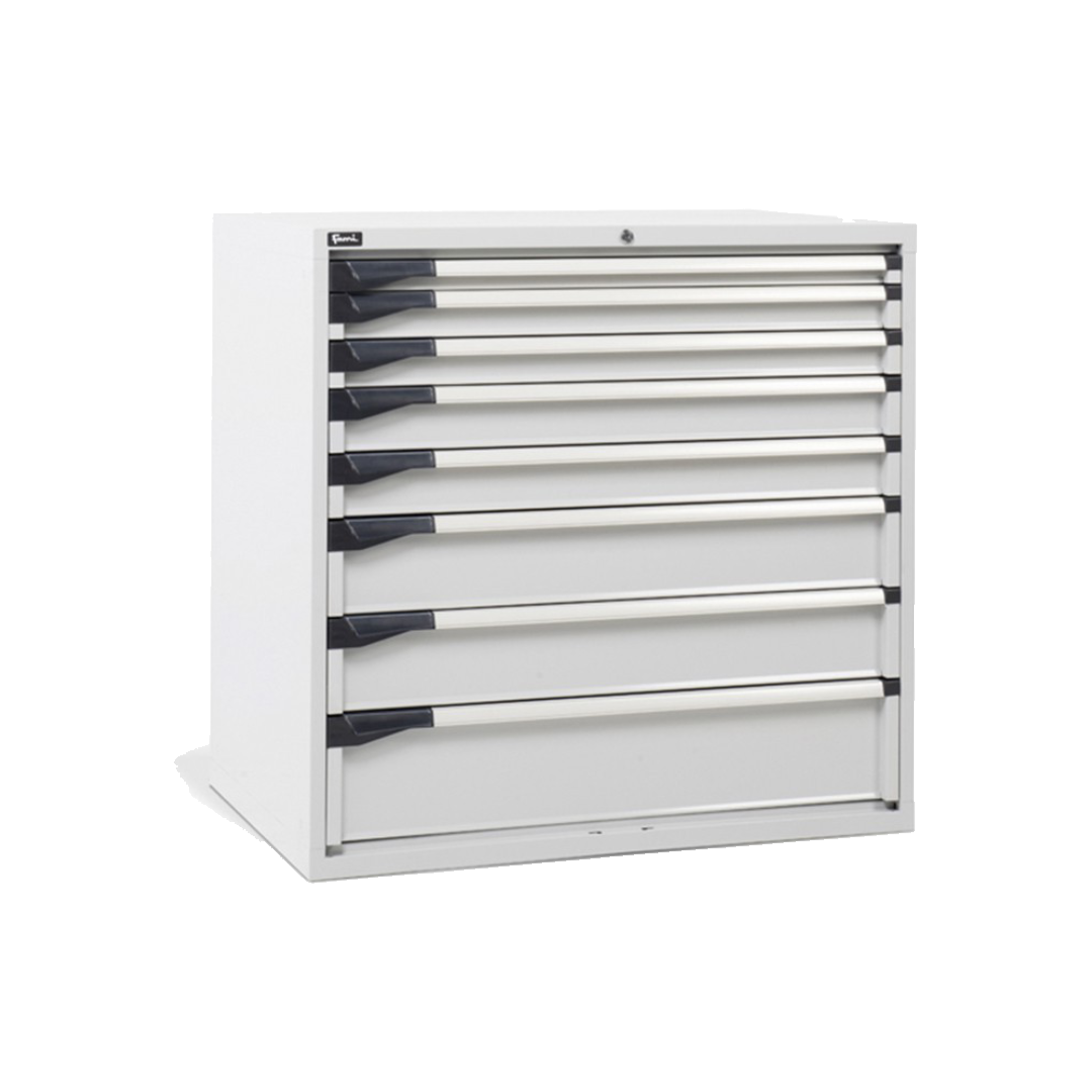 D53A100C01003, Cassettiera da lavoro, 8 cassetti, L1020 x P726 x H1000 mm