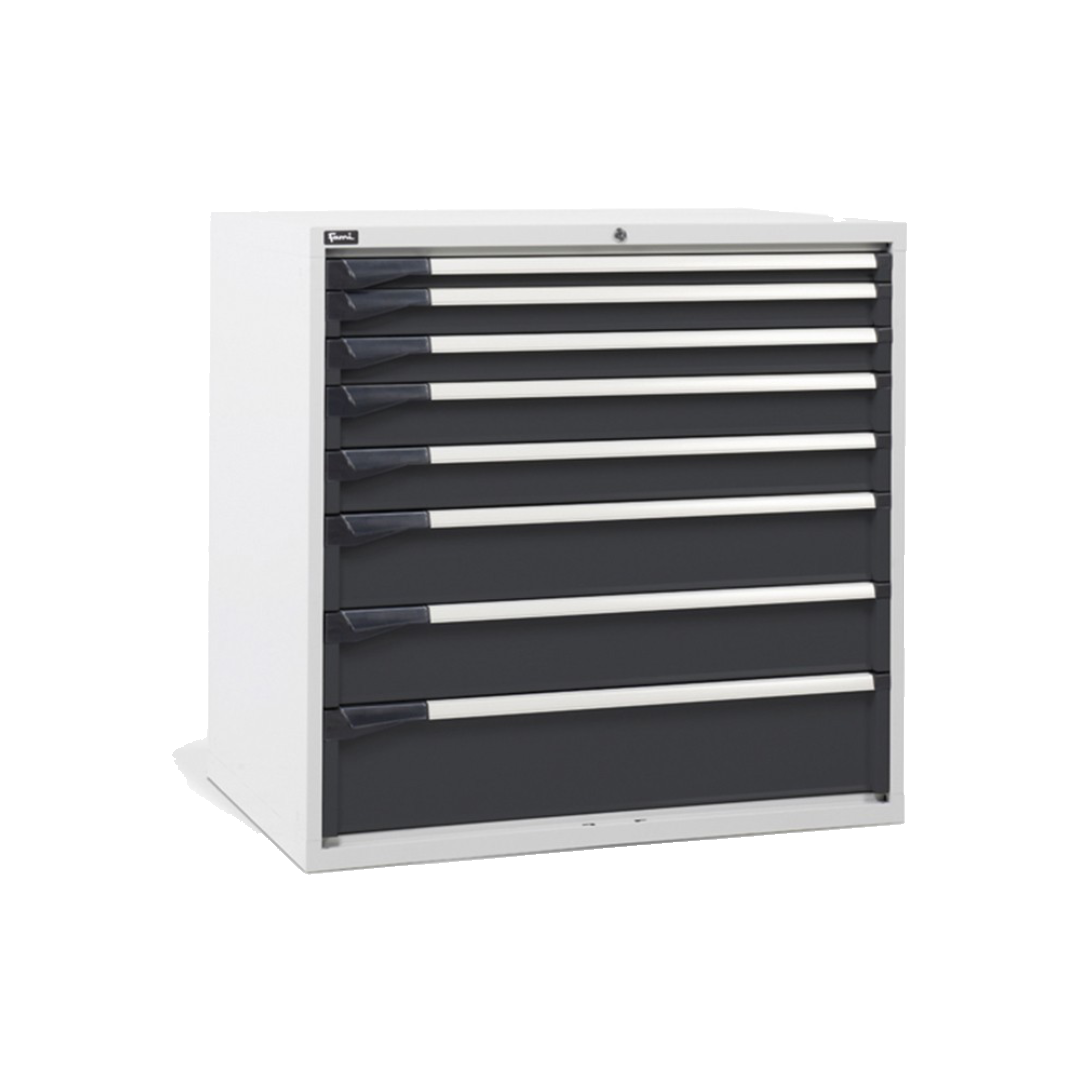 D53A100C01003, Cassettiera da lavoro, 8 cassetti, L1020 x P726 x H1000 mm