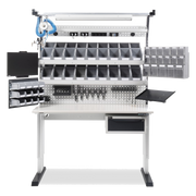 DYNAMIC1506, Banco per laboratorio con sistema portaminuteria estensibile