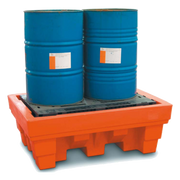 Vasca di raccolta in polietilene per 2 fusti da 200 LT