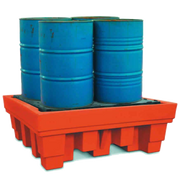 Vasca di raccolta in polietilene per 4 fusti da 200 LT