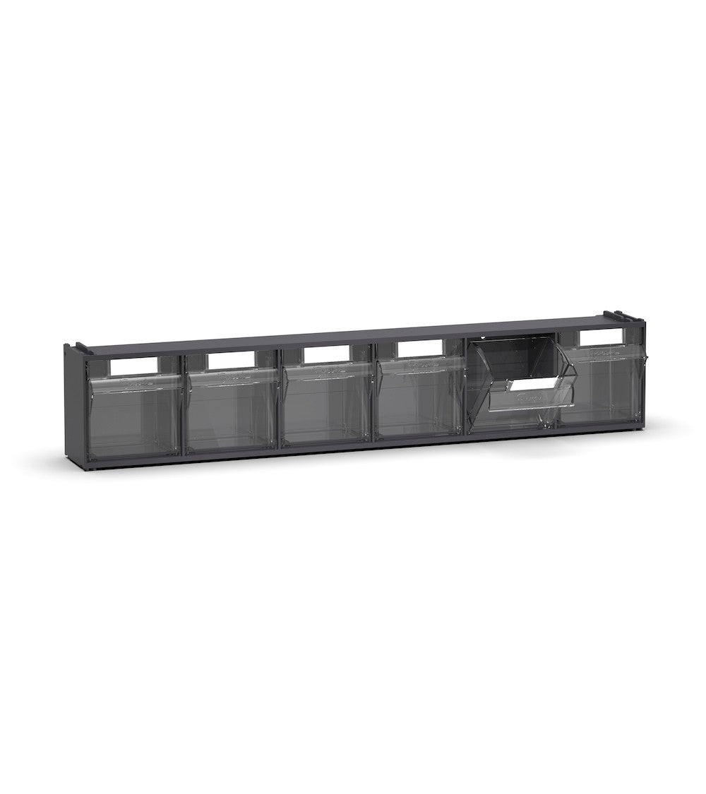 Cassettiera porta minuteria Visual Box, 6 cassetti, L600 x P96 x H112 mm