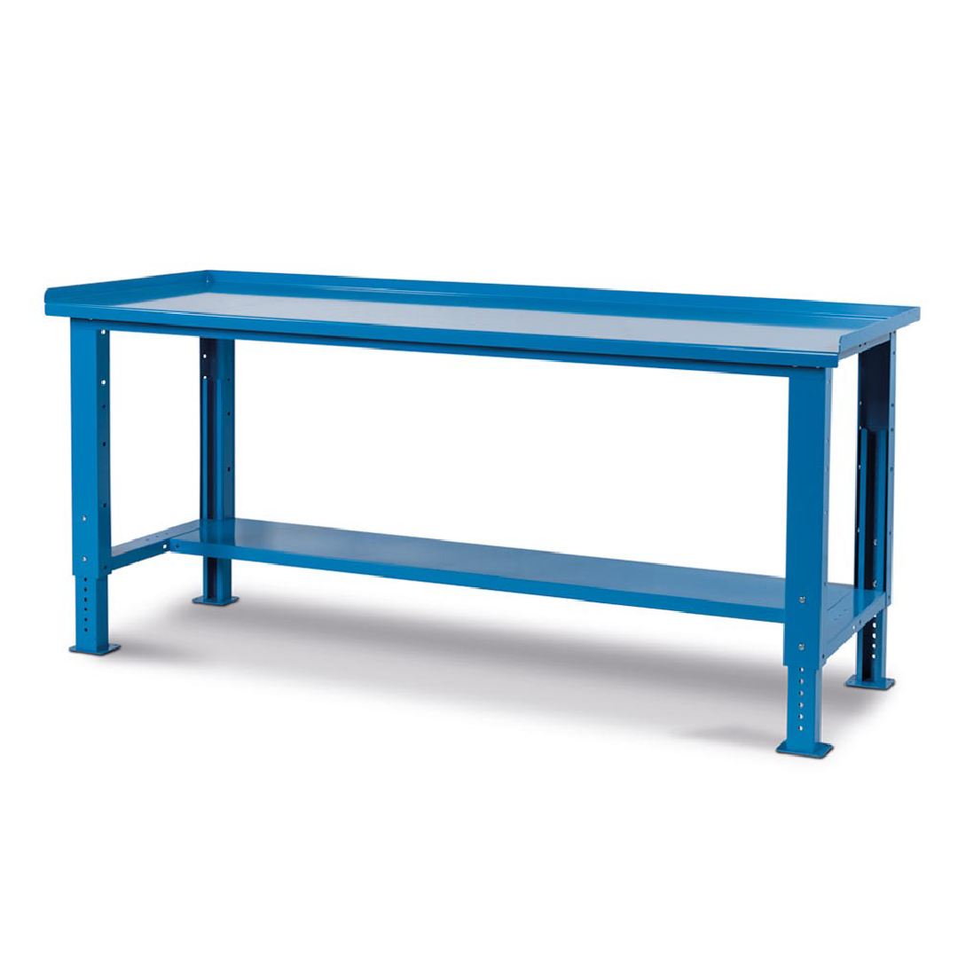 FBG01S2000R00, Banco con piano in acciaio con gambe regolabili, L 2007mm