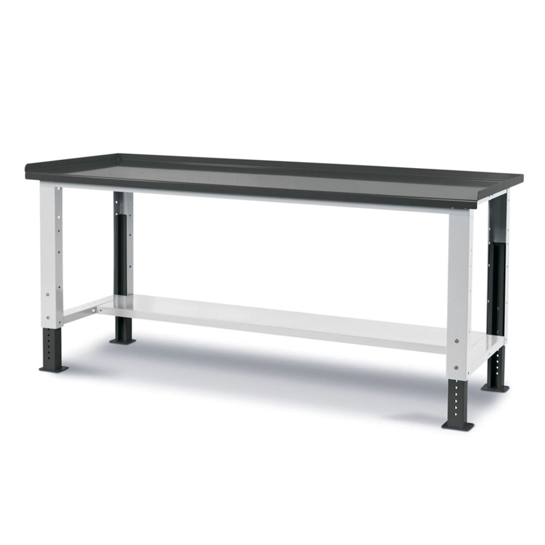 FBG01S2000R00, Banco con piano in acciaio con gambe regolabili, L 2007mm