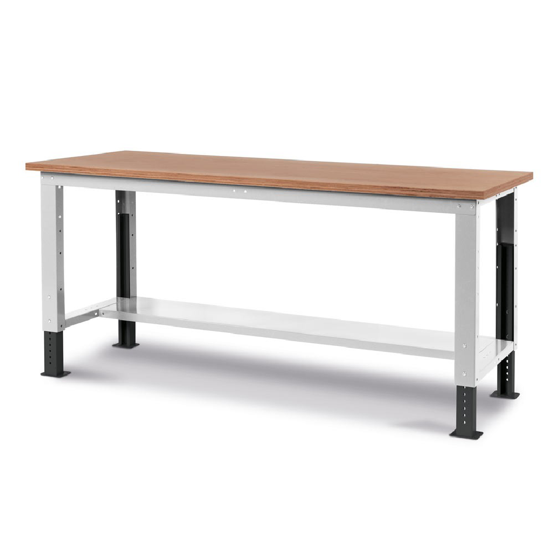 FBG02S2000R00, Banco con piano in legno con gambe regolabili, L 2000mm