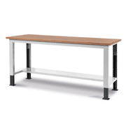 FBG02S2000R00, Banco con piano in legno con gambe regolabili, L 2000mm