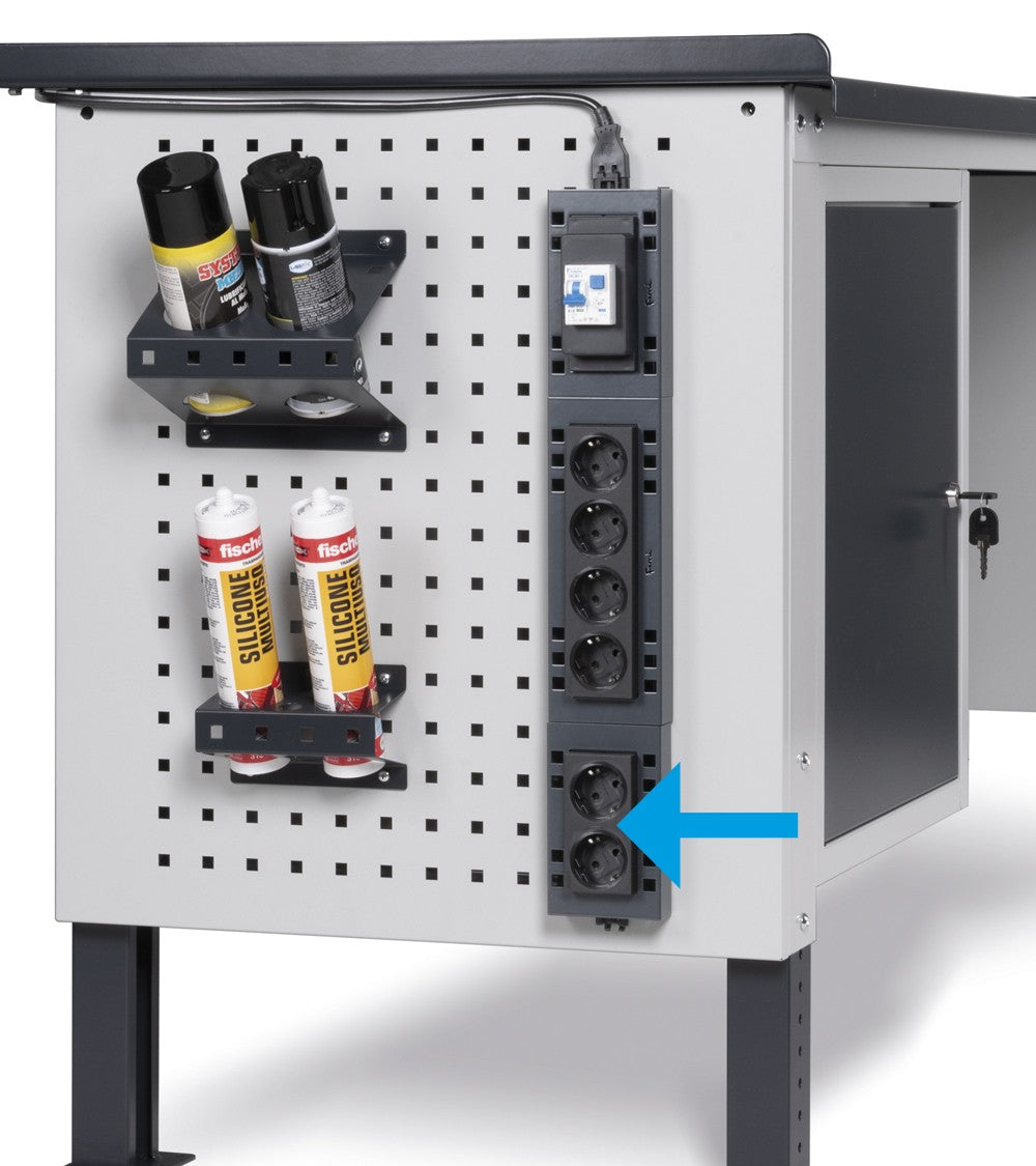 Presa Schuko multipla a 2 scomparti