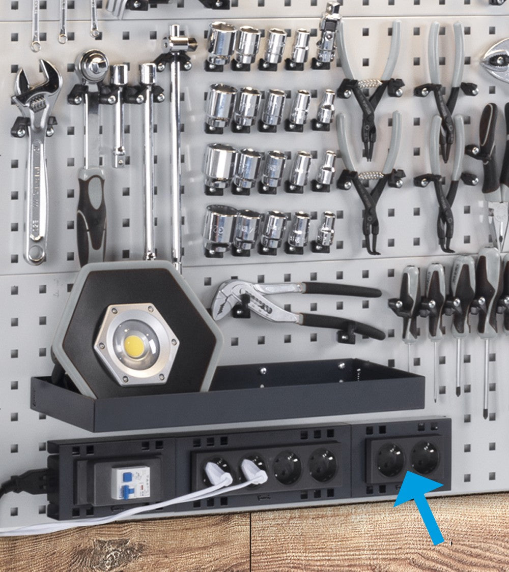 Presa Schuko multipla a 2 scomparti