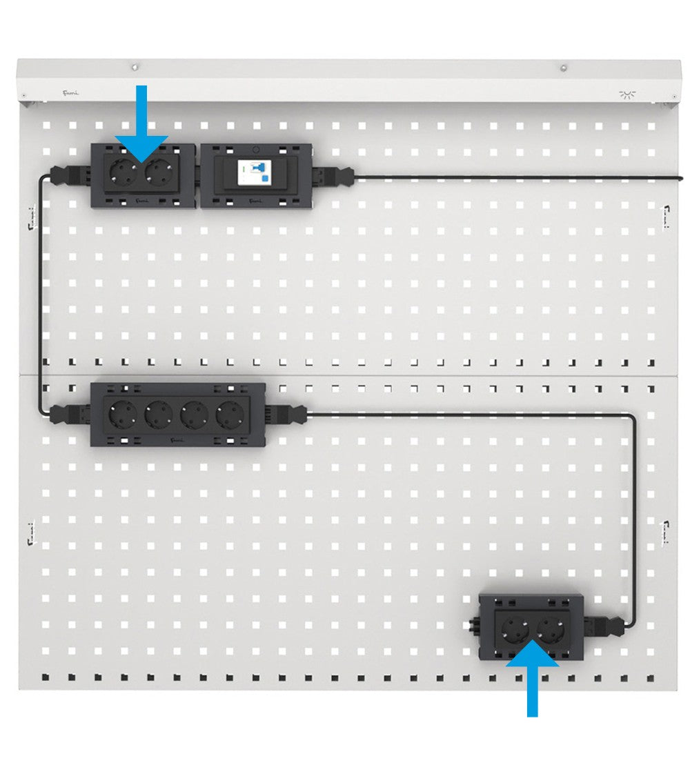 Presa Schuko multipla a 2 scomparti