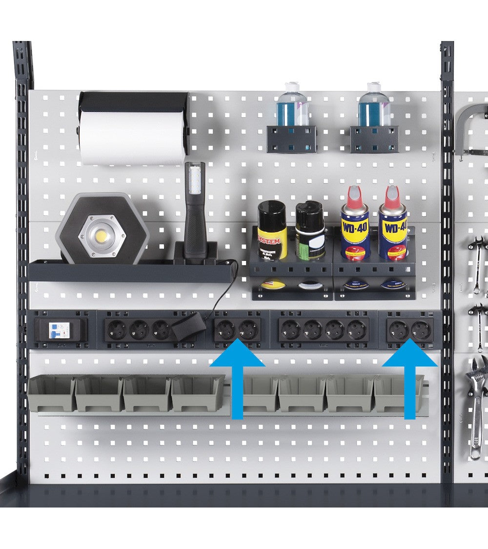 Presa Schuko multipla a 2 scomparti