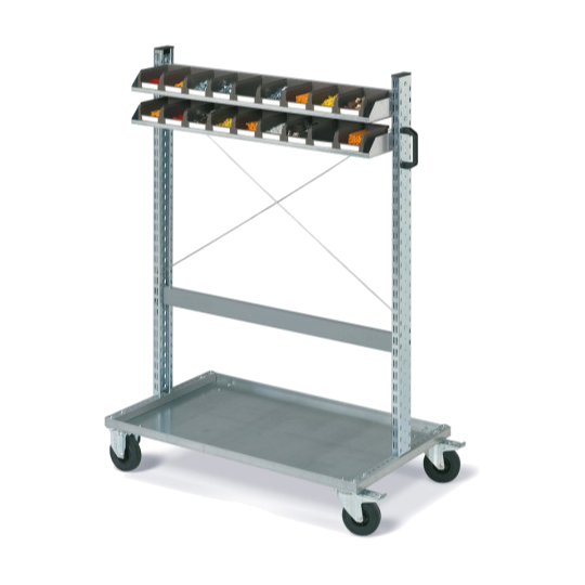 Carrello FOX con contenitori COMPAT mis. 1 Ecogreen