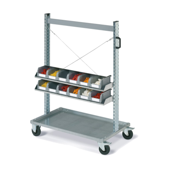 FOX trolley with COMPAT containers size. 2 greys 