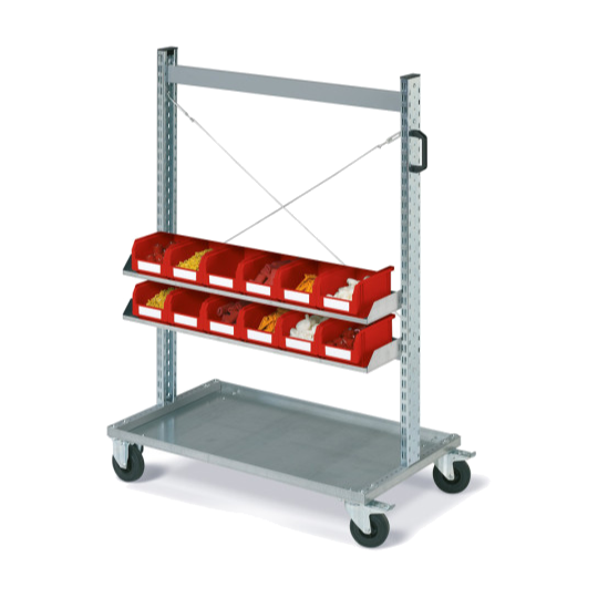 FOX trolley with COMPAT containers size. 2 reds 