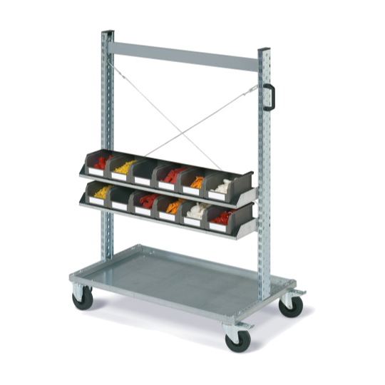 FOX trolley with COMPAT containers size. 2 Ecogreens 