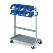 Carrello FOX con contenitori COMPAT mis. 3 blu