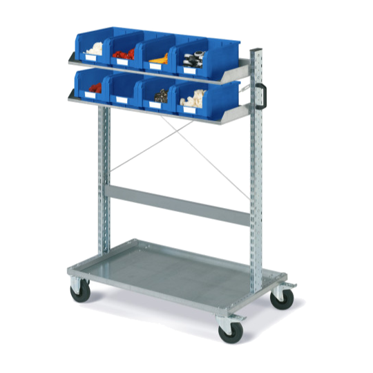 FOX trolley with COMPAT containers size. 3 blue 