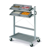 Carrello FOX con contenitori ATHENA dim. 400x300x120 grigi