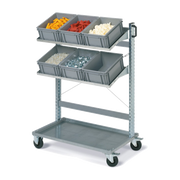 Carrello FOX con contenitori ATHENA dim. 400x300x170 grigi