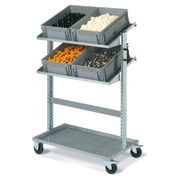 Carrello FOX con contenitori ATHENA dim. 600x400x220 grigi