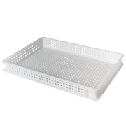 Cassetta Box 7 forata in plastica bianca alimentare 60x40x7 cm – 13 litri
