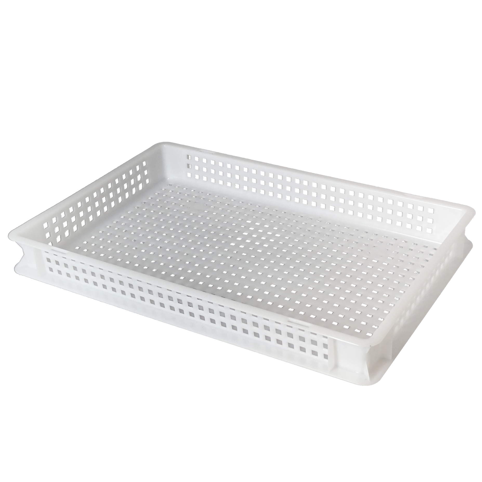 Cassetta Box 7 forata in plastica bianca alimentare 60x40x7 cm – 13 litri